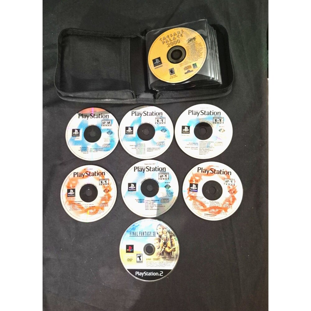 Playstation Games Lot of 31 Games With Game Holder Case (mostly PS1)
